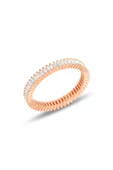 Gümüş rose baget kesim zirkon taşlı tamtur yüzük SGTL11805ROSE - 2