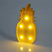 3D Led Işıklı  Ananas Masa Duvar Gece Lambası Ücretsiz Kargo - 4