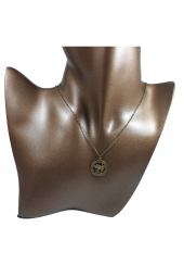 Bronz Renk 22mm Boğa Burcu Figürlü Kolye - 1