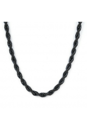 Siyah Renk Burgu Zincir Kolye-60cm thumbnail 2