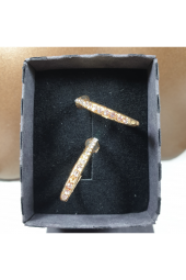 Gold Renk Yılan Halka Küpe - 1