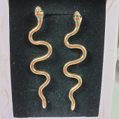 Gold Renk Yılan Küpe - 2