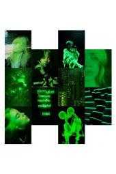 BILLIE EILISH NEON YEŞİL ROCK POSTER DUVAR KAĞIDI SETİ - 1