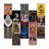 ORORA ROCK DUVAR KAĞIDI POSTER SETİ-2-15li - 1