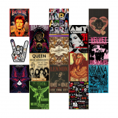 ORORA ROCK DUVAR KAĞIDI POSTER SETİ-3-15li - 1