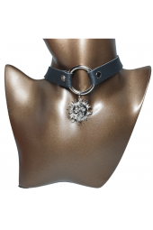 Halkalı Tarot Güneş Figürlü Gotik Suni Deri Choker - 2