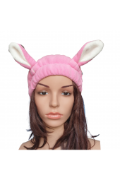 TAVŞAN KULAK SAÇ BANDI-PEMBE-BEYAZ - 1