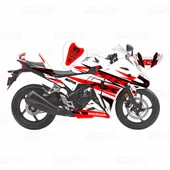 Honda CBR 250 R Eski Kasa RR Lines Design Sticker Set Beyaz-Kırmızı-Siyah - 1