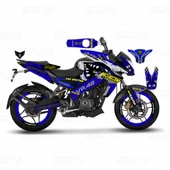 Bajaj Pulsar 200 NS VR46 Rossi Shark Sticker Set Mavi - 1