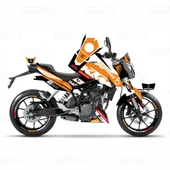 KTM Duke 125 Petronas Design Turuncu Sticker Set - 1