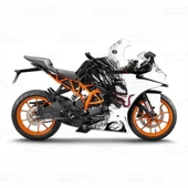 KTM RC 250 Venom Design Sticker Set Turuncu-Siyah-Beyaz (2014-2016) - 1