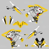 Bajaj Pulsar RS 200 Tiger Design Sarı Sticker Set - 2