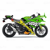 Kawasaki Ninja 300 Rossi Shark Design Yeşil thumbnail 1