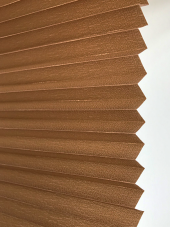 Katlanır Cam Balkon Perdesi - Plicell Plise Perde - Ofis Perdesi  Koyu Kahve 100x160 cm - 1