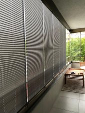 Katlanır Cam Balkon Perdesi - Plicell Plise Perde - Ofis Perdesi  Koyu Gri 80x180 cm - 1