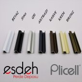 Katlanır Cam Balkon Perdesi - Plicell Plise Perde - Ofis Perdesi  Koyu Gri 80x180 cm - 3