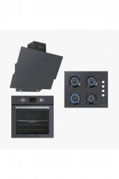 HOMTEGO Antrasit 3lü Dijital Ankastre Set DA-835/40 TAHDF/B66-SF3 - 1