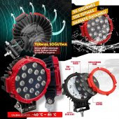 NKT GROUP  7 Inc 17 Led Yuvarlak Offroad Lamba 51w Beyaz Led - 2