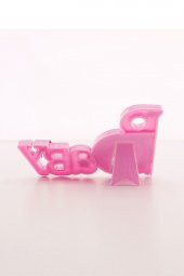 2 Adet Baby Yazılı Sevimli Mini Resim Çerçevesi Pembe - 3