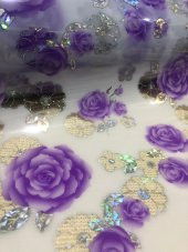 ŞEFFAF DESENLİ 80cm x 190cm MASA ÖRTÜSÜ 1.7mm KALIN PVC KAYMAZ MASA ÖRTÜSÜ - 2