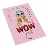 WOW GIRLS YAZILI KIZ GÖRSEL TASARIM MİNİ DEFTER - 1
