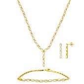 Sonsuzluk 14 Ayar Altın Takı Seti - 1