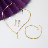 Sonsuzluk 14 Ayar Altın Takı Seti - 4