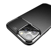 Vendas iPhone 14 Pro Max Uyumlu Karbon Fiber Tasarımlı Kamera Çıkıntılı Darbe Dirençli Kılıf + 5D Cam Ekran Koruyucu - 4