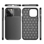 Vendas iPhone 14 Pro Uyumlu Karbon Fiber Tasarımlı Kamera Çıkıntılı Darbe Dirençli Kılıf + 5D Cam Ekran Koruyucu - 5