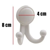 Karataş Askılık Vestiyer Duvar Askısı Dolap Elbise Askılığı Sert Plastik Beyaz - 2