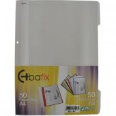 Bafix Telli Dosya Plastik XL Beyaz A4 - 1