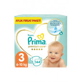 Prima Premium Care 3 Numara Midi 144'lü Bebek Bezi - 1