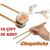 Çin Çubukları Japon Çubukları Yemek Çubuğu 20 Çift Çubuk - 2
