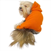 Pro Orange Polar Kapşonlu Köpek Tulumu Kıyafeti - 3