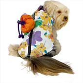 Flower Power Çantalı Su itici Yağmurluk Köpek Yağmurluğu - 2