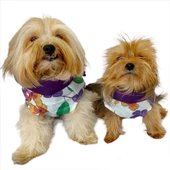 Flower Power Çantalı Su itici Yağmurluk Köpek Yağmurluğu - 4