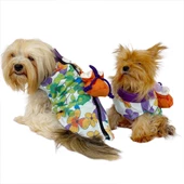 Flower Power Çantalı Su itici Yağmurluk Köpek Yağmurluğu - 5