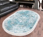 Brillant Latex Oval Kaymaz Taban Halı-BEST HLE11308.801-(130x190) - 2