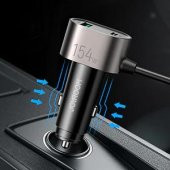 Joyroom JR-CL06 Üç Soketli 5in1 154W Araç Şarj Adaptörü PD+QC3.0+USB*4 - 3