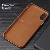 Apple iPhone XS Max Kılıf Eyzi Kadife İç Yüzey Suni Deri Kılıf - 9
