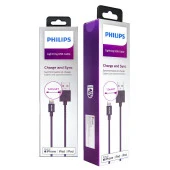 Philips Apple Mfi Lisanslı UsbA to Lightning Hızlı Şarj ve Data Kablosu 1.2m Siyah DLC3104V thumbnail 3