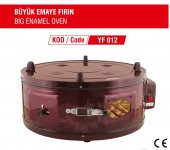 GARANTİ CAMLI DAVUL FIRIN BÜYÜK BOY TEK EMAYE TEPSİLİ DAVUL FIRIN - 1