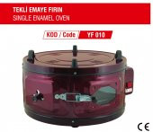 YILDIZ CAMLI DAVUL FIRIN KÜÇÜK BOY TEK EMAYE TEPSİLİ DAVUL FIRIN - 1