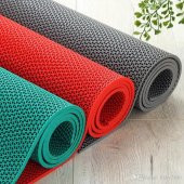 Petek Desenli Paspas 120cm x 4MT Islak Zemin Paspası GRİ - 2