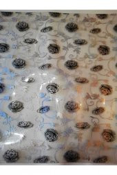 ŞEFAF Masa Örtüsü 80cm X 120cm 1.8mm Pvc Masa Örtüsü Desenli Koruyuc - 1