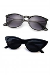 8045set07 Vintage Küçük Cateye Ve Erica Model 2li Kadın Gözlük Seti thumbnail 1