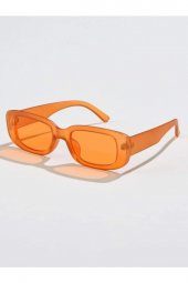 Chunky Frame Vintage Turuncu Güneş Gözlüğü - 2