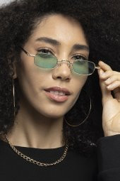 POLO55 Metal Çerçeveli Küçük Kare Kadın Güneş Gözlüğü PL21KG110R002 thumbnail 1