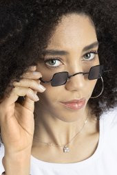 POLO55 Metal Çerçeveli Küçük Kare Kadın Güneş Gözlüğü PL21kg109r001 thumbnail 3