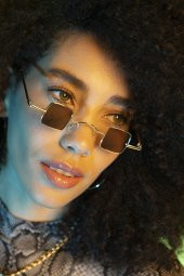 POLO55 Metal Çerçeveli Küçük Kare Kadın Güneş Gözlüğü PL21kg109r009 thumbnail 1